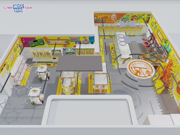 3D store layout design for claw machine shop 1