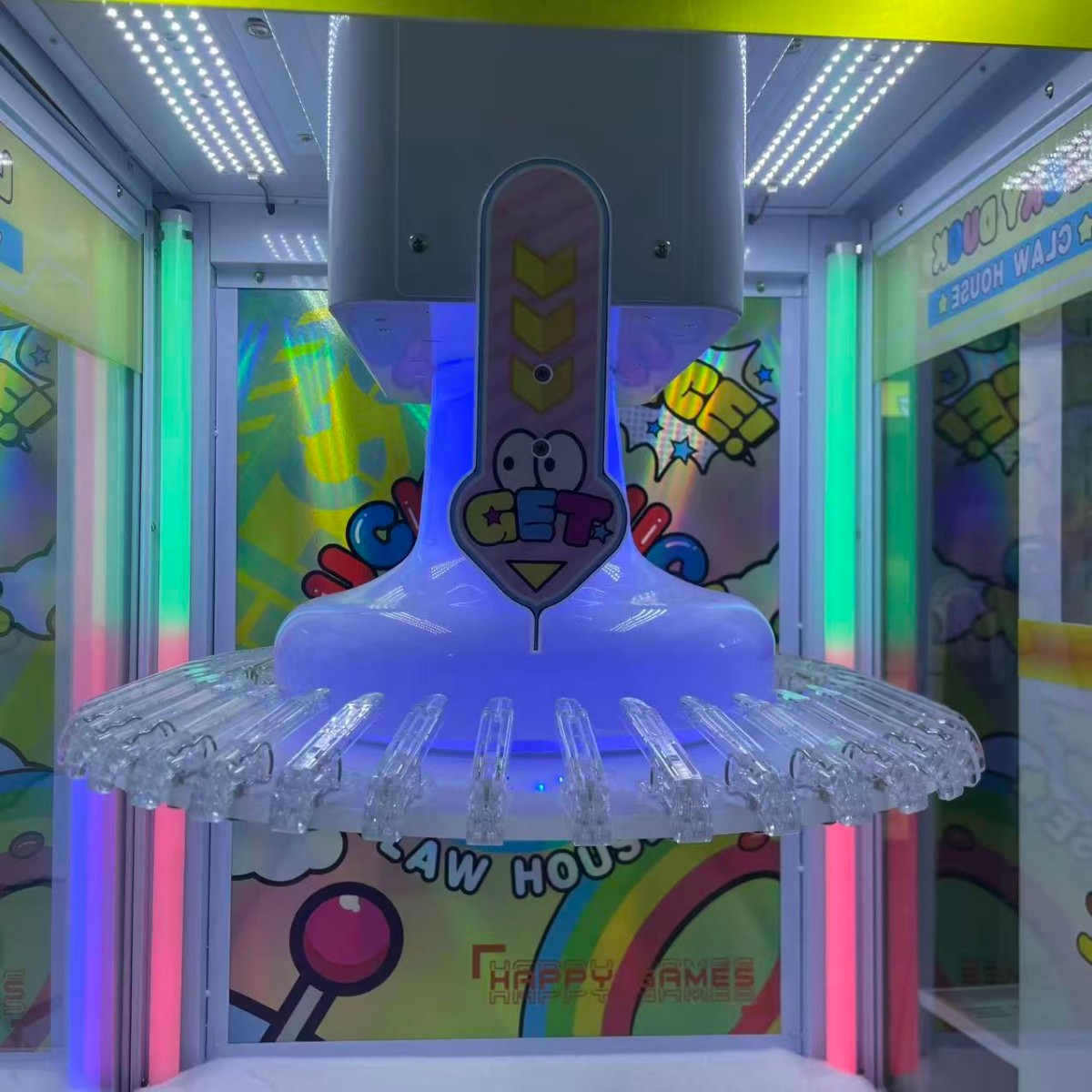 40-clip rotating clip wheel mechanism, transparent clip prize turntable inside arcade clip machine