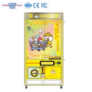 Full transparent giant claw machine with all-clear acrylic cabinet, jumbo plush claw machine for arcade business