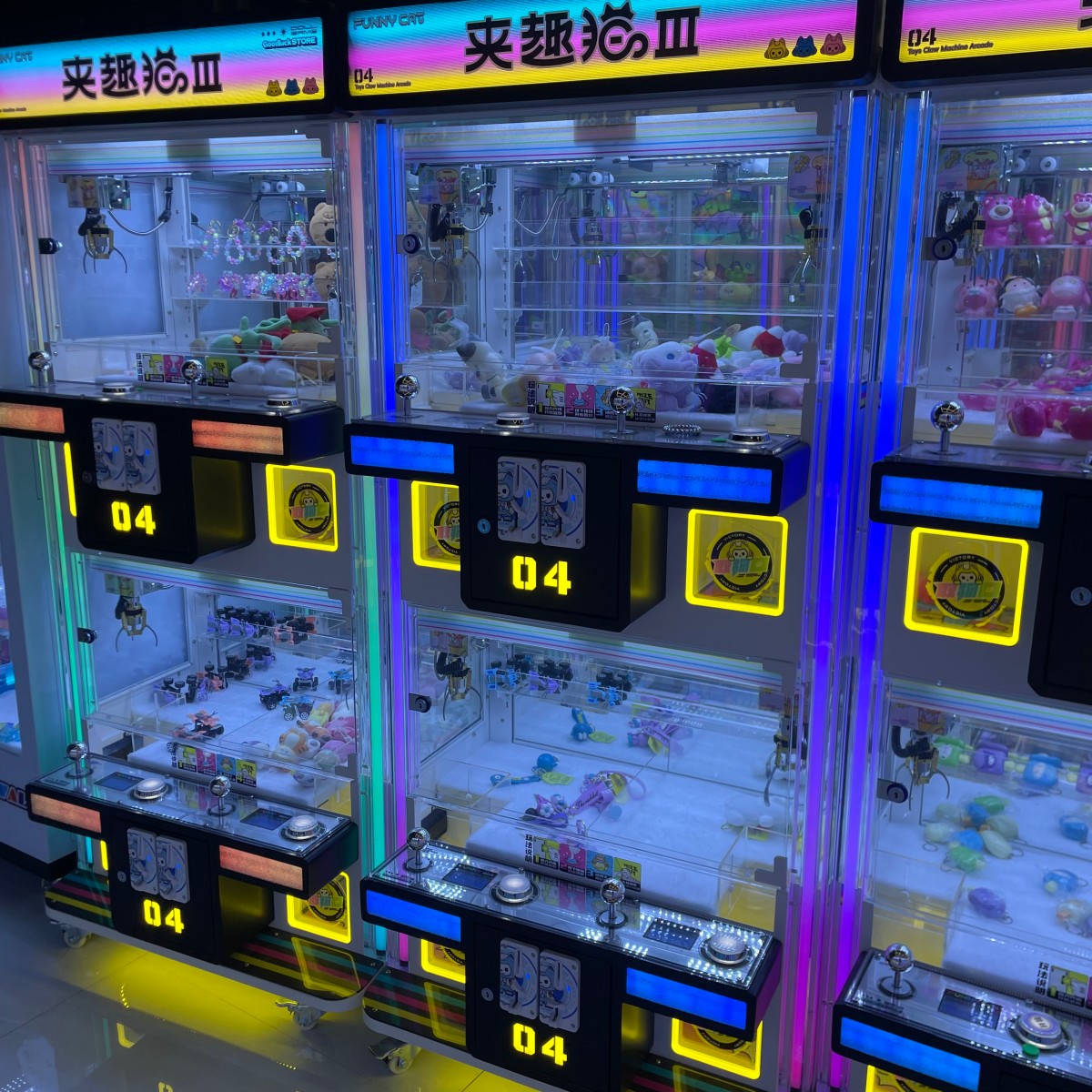 Two Gen 4 mini claw machines combined as a dual-unit setup for arcade and retail prize game business